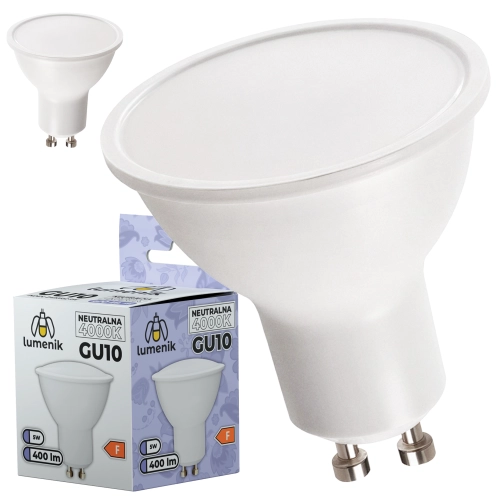 $ ŻARÓWKA GU10 LED SMD 5W NW LUMENIK 0424